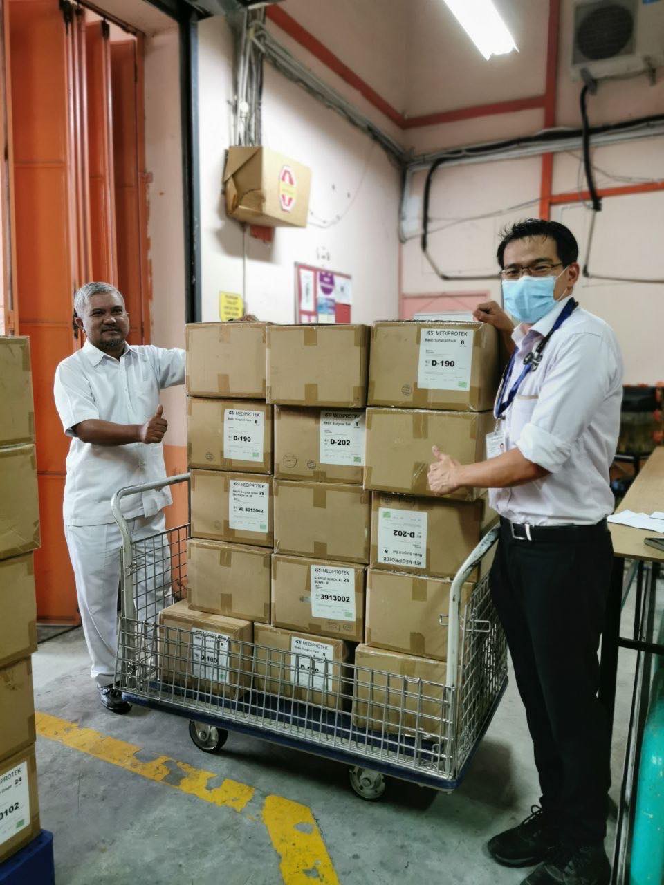 200 boxes of sterile surgical drape
